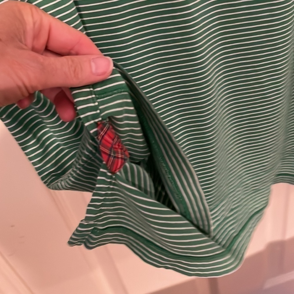 Polo Ralph Lauren golf Pima cotton green white stripe  polo - Picture 10 of 10